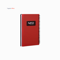 دفتریادداشت متالیک قرمز پاپکو با جلد پلاستیکی