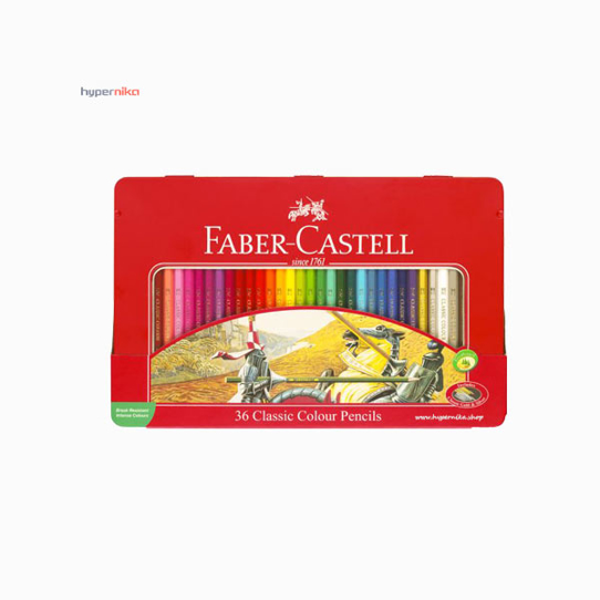 مداد رنگی فابر-کستل 36 رنگ با جعبه فلزی کد 115846