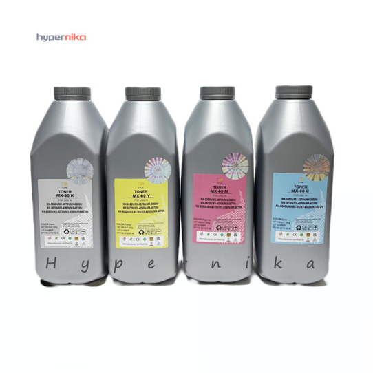 تونر شارژ رنگی Sharp MX-61 سری HYB چهار عددی هر رنگ ۵۰۰ گرم